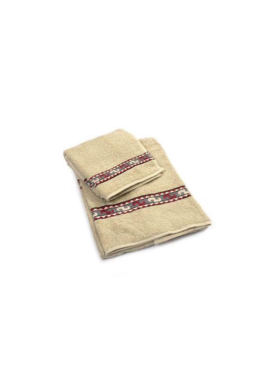 Πετσέτα Σετ 2 τεμ ZUCCHI 40X60,60X110 Jacquard Μπεζ 100% Cotton