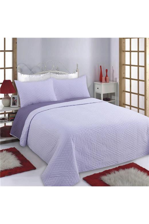 ΚΟΥΒΕΡΛΙ σετ (220cm x 240cm + 2 x 50cm x 70cm) DIAMOND lila/purple