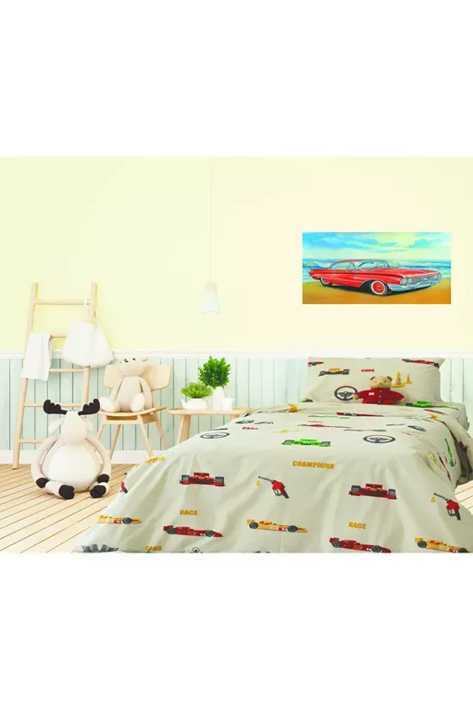RACE ΠΑΠΛΩΜΑΤΟΘΗΚΗ 160x240CM 1*50x70CM  100% COT