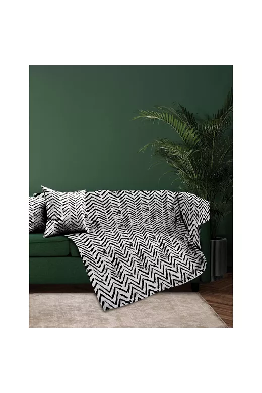 MONOΘ.ΡΙΧΤΑΡΙ MONZA BLACK 180Χ180 100% CHENILLE