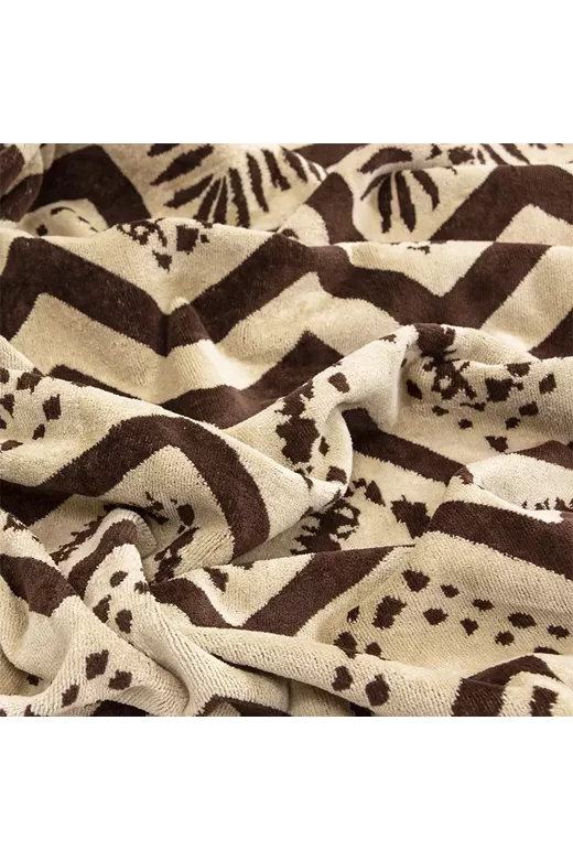 LINO ΠΕΤΣΕΤΑ ΘΑΛΑΣΣΗΣ ZIGZAGE BROWN 86X160