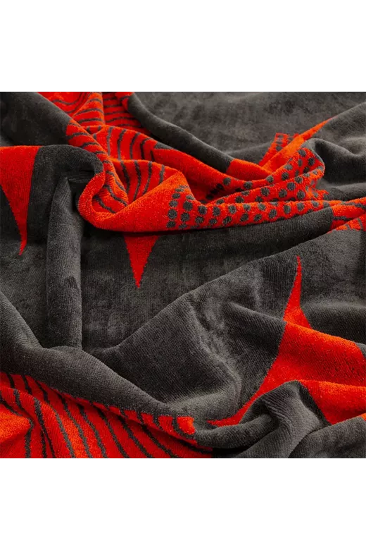 LINO ΠΕΤΣΕΤΑ ΘΑΛΑΣΣΗΣ GEOMETRICO DGREY-RED 86X160