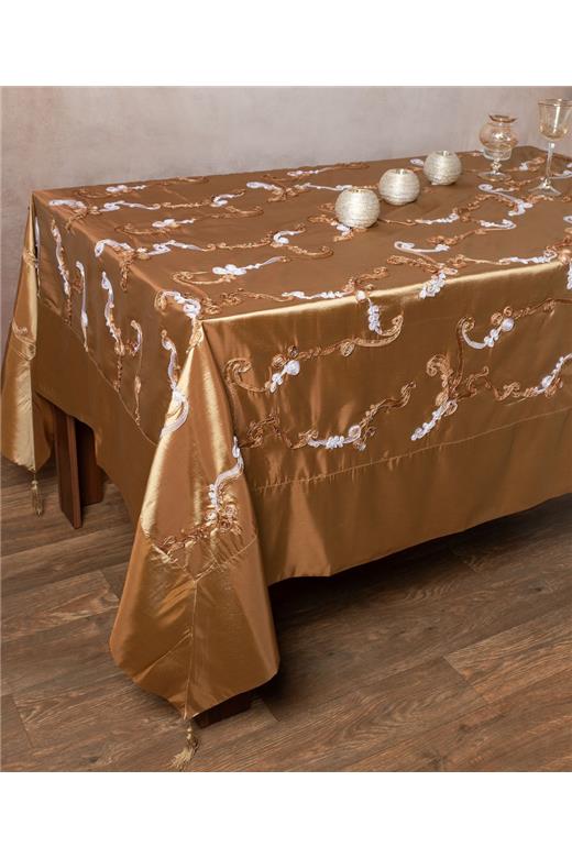 Σατέν Τραπεζομάντηλο ( 180cm x 220cm ) 6271 Χρυσό