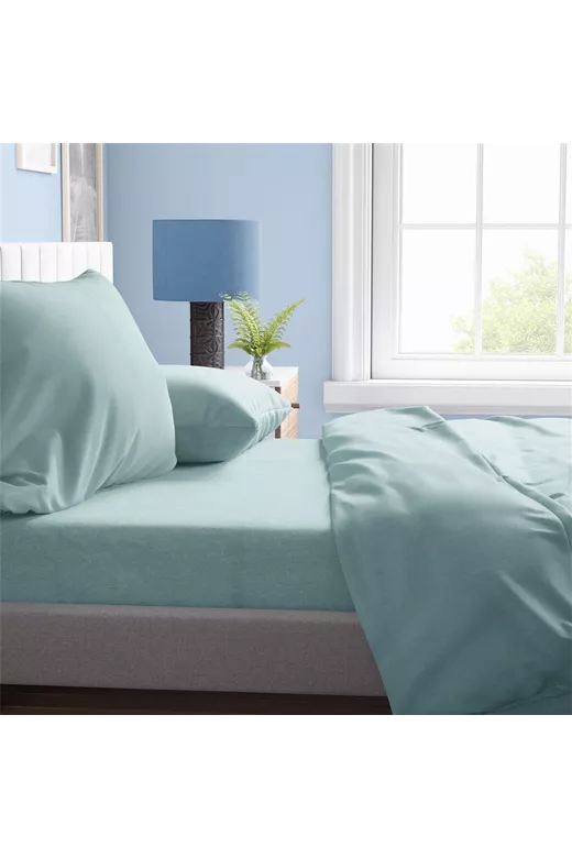 Σεντόνι 1 τεμ Solid 497 220X240 Aqua 100% Cotton