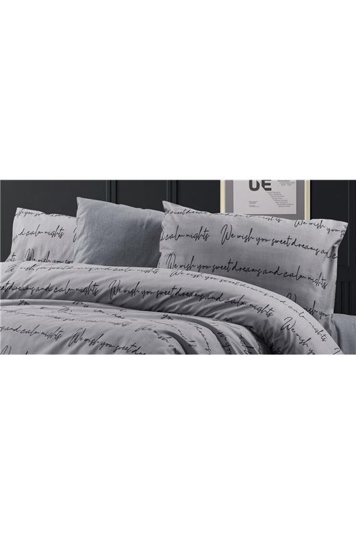 Μαξιλαροθήκη Εμπριμέ Αρίσβη 472 50X70 Grey 70/30 Cott/Pol