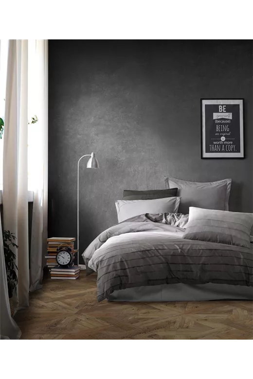 Σεντόνια Εμπριμέ Σετ 3 τεμ Shades of Grey 485 160X240 Grey 70/30 Cott/Pol