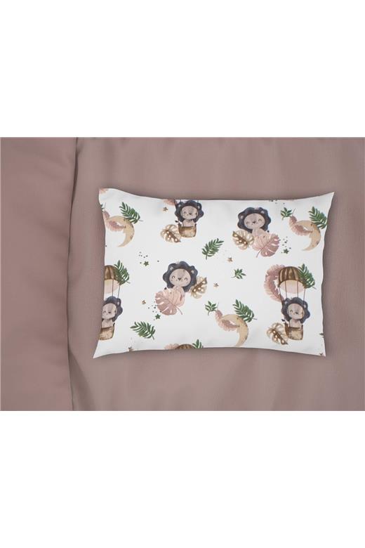 Μαξιλαροθήκη Εμπριμέ kids Lion 532 50X70 Beige 100% Cotton