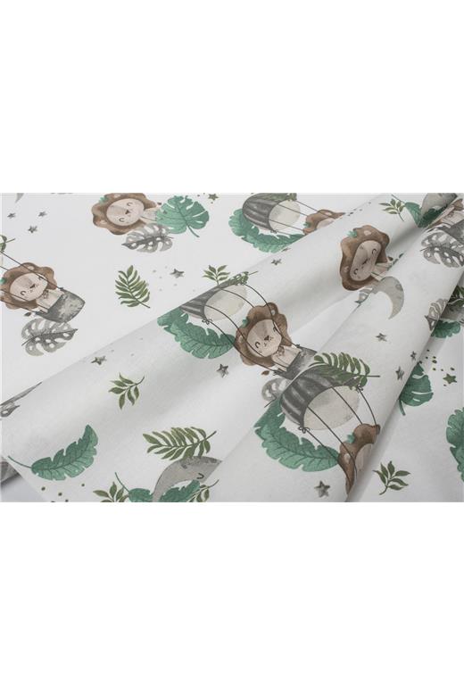Πάνα Χασέ bebe Lion 534 80X80 Green 100% Cotton