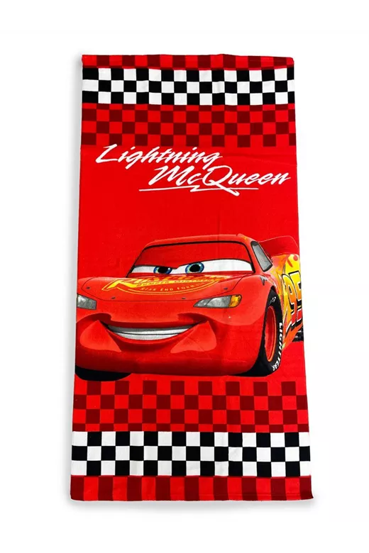 Πετσέτα Θαλάσσης Quick Dry Disney Home Cars 21 70X140 Red 100% Microfiber