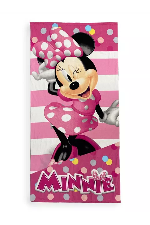 Πετσέτα Θαλάσσης Quick Dry Disney Home Minnie 26 70X140 Pink 100% Microfiber