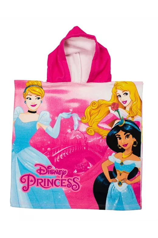 Πόντσο Θαλάσσης Quick Dry Disney Home Princess 24 50X100 Pink 100% Microfiber