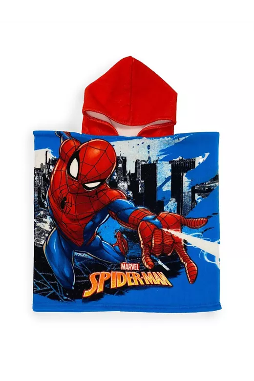Πόντσο Θαλάσσης Quick Dry Marvel Spider-Man 17 50X100 Sky Blue 100% Microfiber