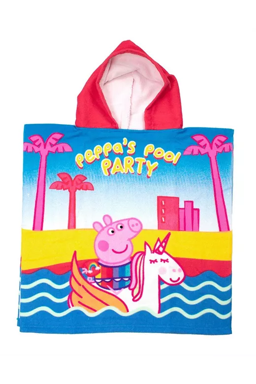 Πόντσο Θαλάσσης Quick Dry Hasbro Peppa Pig 32 50X100 Pink 100% Microfiber