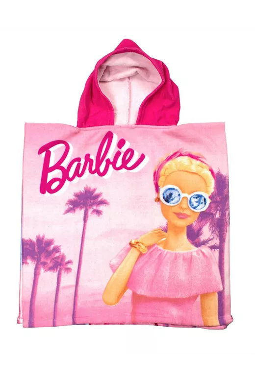 Πόντσο Θαλάσσης Quick Dry Mattel Barbie 86 50X100 Pink 100% Microfiber
