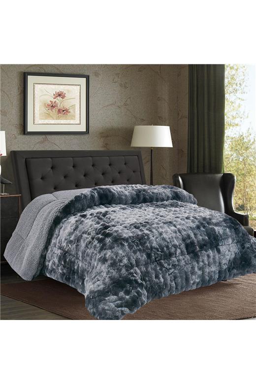 Κουβερτοπάπλωμα burble (220cm x 240cm) γκρί