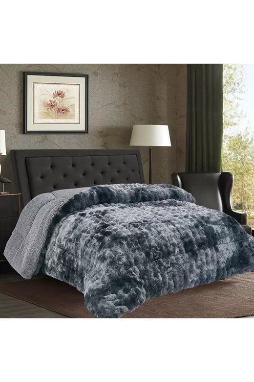 Κουβερτοπάπλωμα burble (220cm x 240cm) γκρί