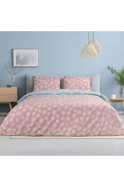 LINO ΣΕΤ ΠΑΠΛΩΜΑΤΟΘΗΚΗ FLORITO SALMON  160X240