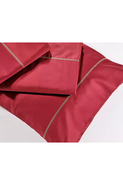 Ζεύγος μαξιλαροθήκη βαμβακοσατέν 250TC 250/9 Red
