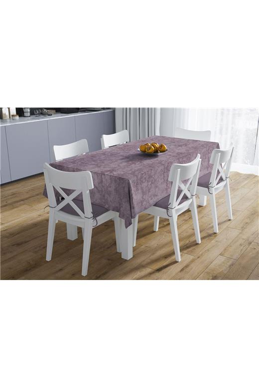 Αλέκιαστο Σετ 2 τεμ (Τραπ/λο 140X220 & Τραβέρσα 40X220) Panama Shadow Dark Lila 70/30 Cott/Pol