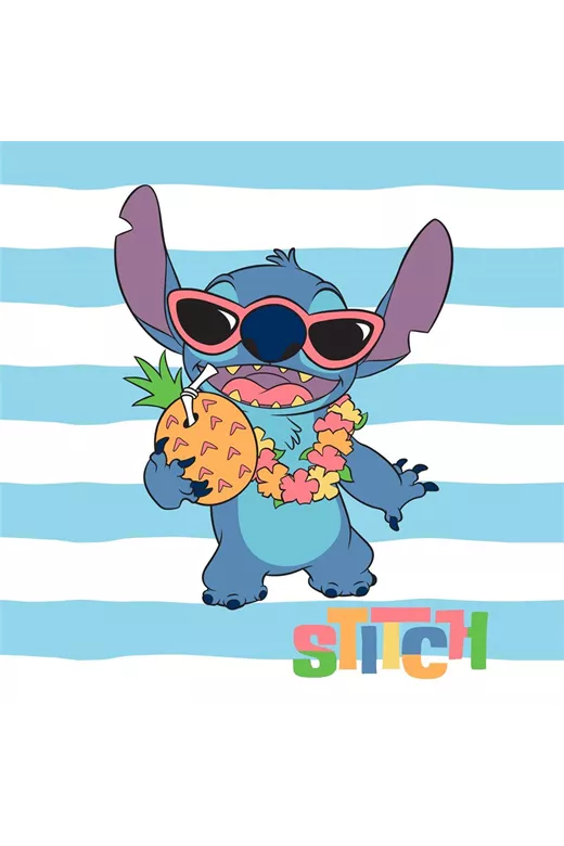 Λαβέτα Νηπιαγωγείου Disney Home Lilo & Stitch 79 30X30 Sky Blue 100% Polyester