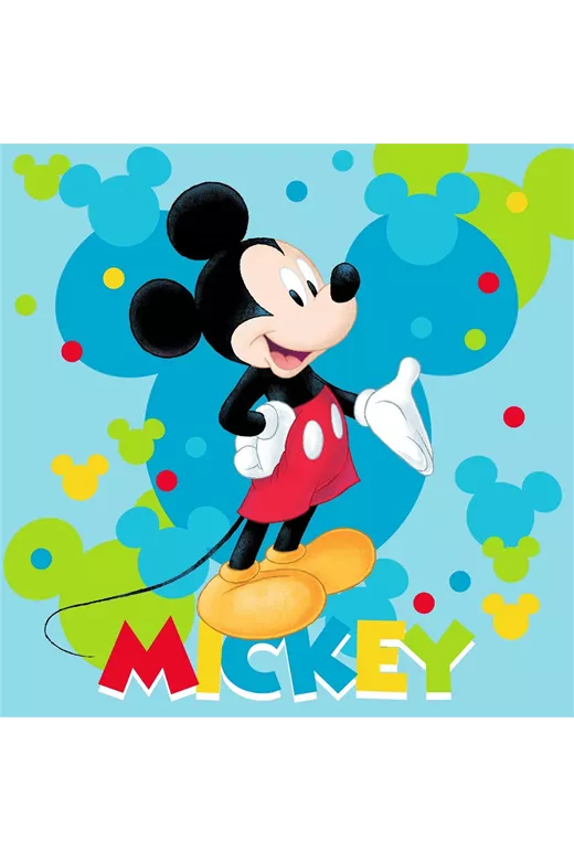 Λαβέτα Νηπιαγωγείου Disney Home Mickey 73 30X30 Turquoise 100% Polyester
