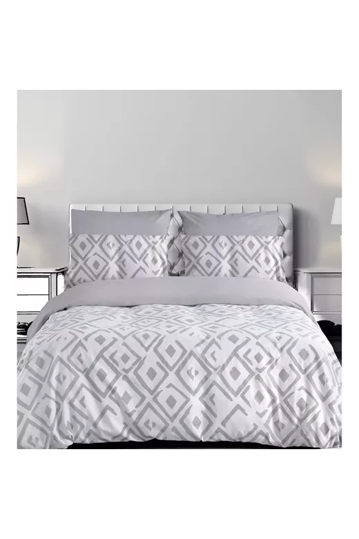 ROMVOS2 GREY ΠΑΠΛΩΜΑ ΣΕΤ 220Χ240CM 2*50X70CM 100% COTTON