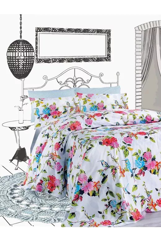 PRIMAVERA ΠΑΠΛΩΜΑ ΣΕΤ 220Χ240CM 2*50X70CM 144TC 100% COTTON