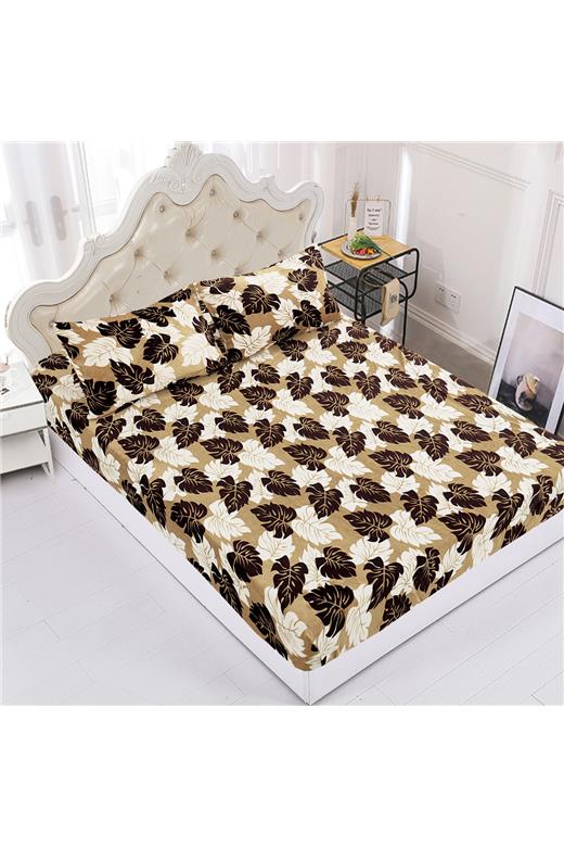 Fleece σεντόνι με λάστιχο και μαξιλαροθήκες (160cm x 200cm + 30cm) design 1
