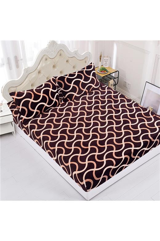 Fleece σεντόνι με λάστιχο και μαξιλαροθήκες (180cm x 200cm + 25cm) σχέδιο 3