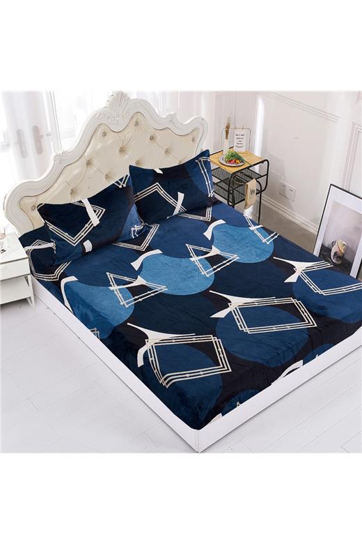  Fleece σεντόνι με λάστιχο και μαξιλαροθήκες (180cm x 200cm + 25cm) σχέδιο 10