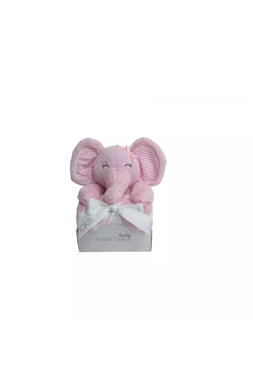 ELEPHANT PINK ΔΙΑΚΟΣΜΗΤΙΚΟ ΚΟΥΚΛΑΚΙ ΜΕ ΚΟΥΒΕΡΤΑ 