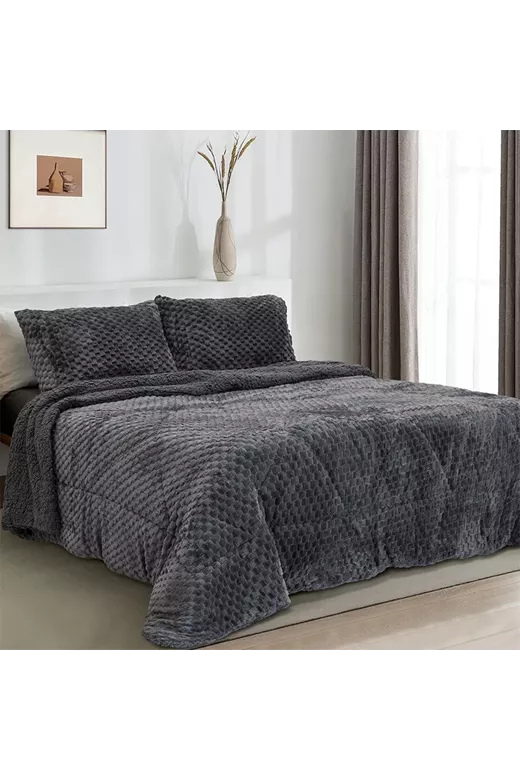 LINO ΚΟΥΒΕΡΤΟΠΑΠΛΩΜΑ VALAR GREY 220X240