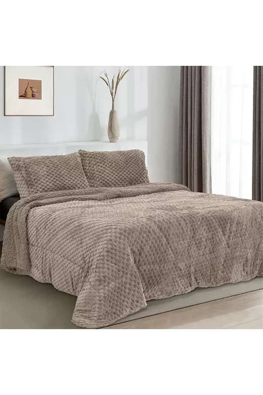 LINO ΚΟΥΒΕΡΤΟΠΑΠΛΩΜΑ VALAR TAUPE 220X240