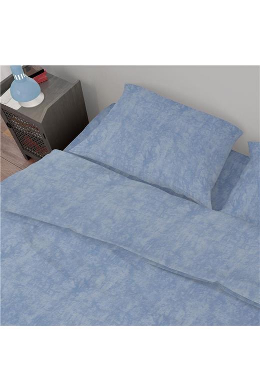 Σεντόνια Σετ 3 τεμ Premium Shadow 614 160X240 Sky Blue 100% Cotton