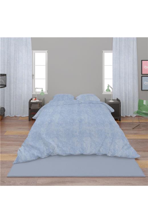 Σεντόνια Σετ 4 τεμ Premium Shadow 614 240X270 Sky Blue 100% Cotton