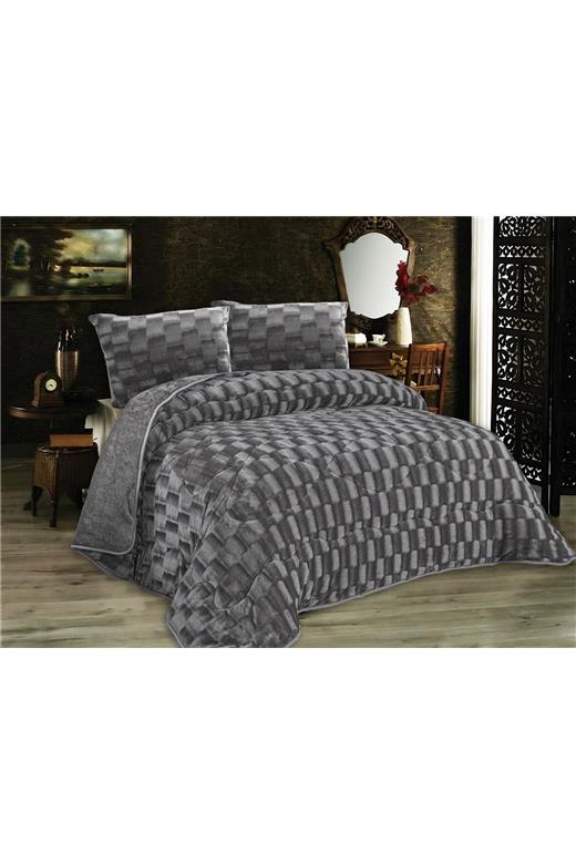 Κουβερτοπάπλωμα με εφέ Fleece 750 gsm 1940 Grey 220Χ240 100% Polyester