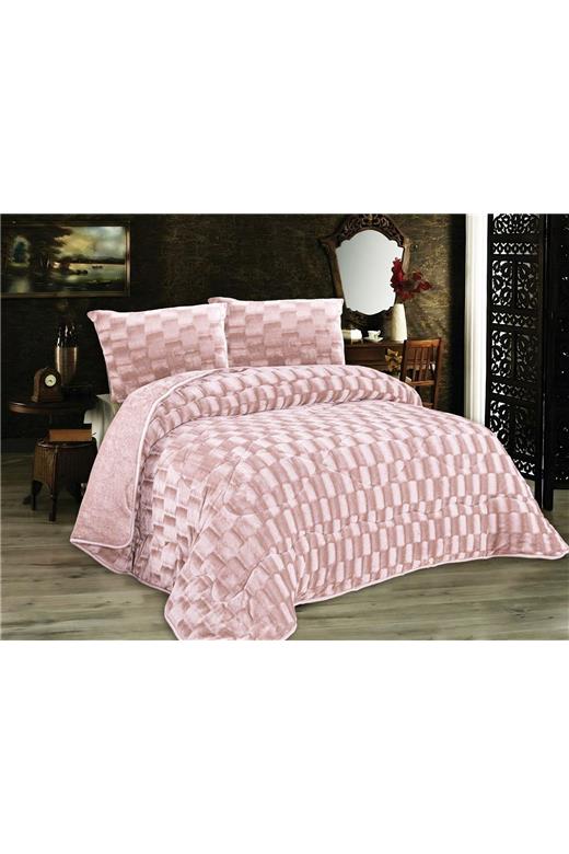 Κουβερτοπάπλωμα με εφέ Fleece 750 gsm 1940 Salmon Rose 220Χ240 100% Polyester