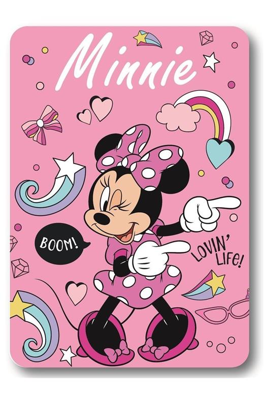 Κουβέρτα Fleece Disney Home Minnie 08 100X140 Pink 100% Polyester