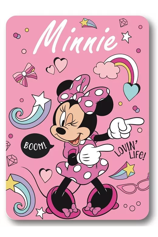 Κουβέρτα Fleece Disney Home Minnie 08 100X140 Pink 100% Polyester