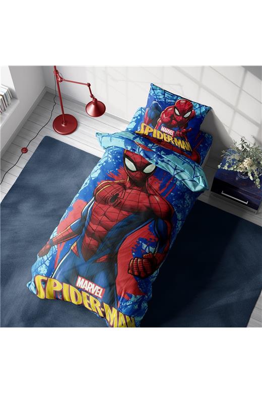 Σεντόνια Σετ 4 τεμ Marvel Spider-Man 714 160X240 Electric Blue 100% Cotton