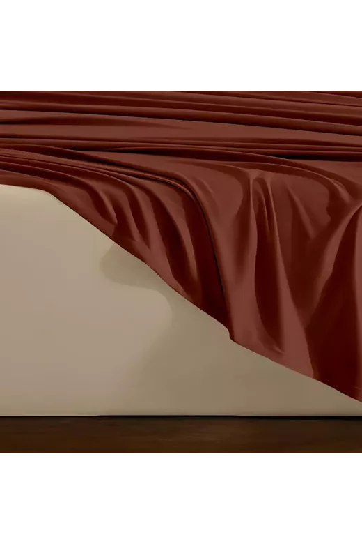 LINO ΣΕΤ ΣΕΝΤΟΝΙΑ DOBLE CREAM-BORDEAUX 240X260