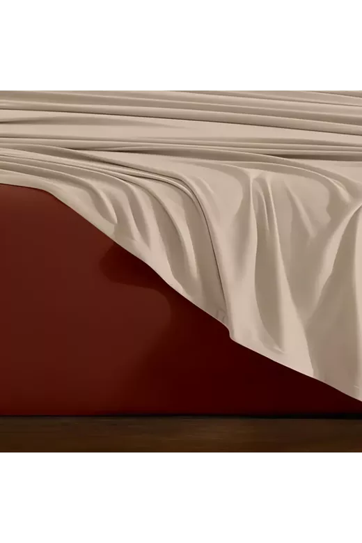LINO ΣΕΤ ΣΕΝΤΟΝΙΑ DOBLE CREAM-BORDEAUX 240X260