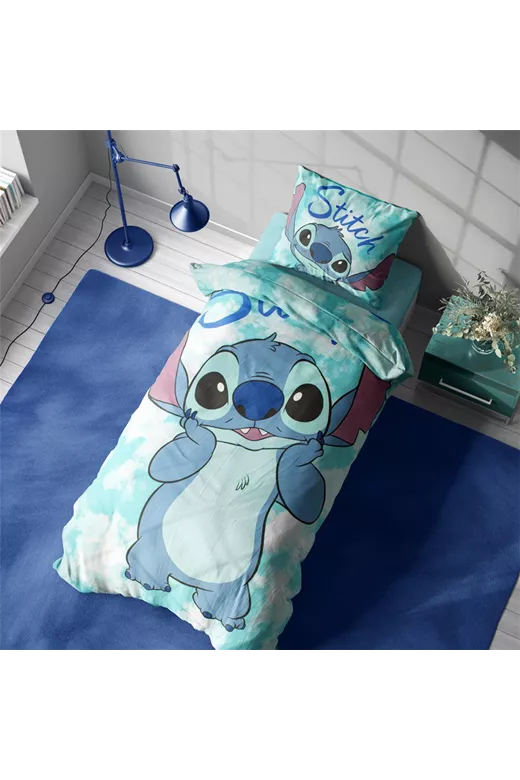 Σεντόνια Σετ 3 τεμ Disney Home Stitch 823 160X240 Turquoise 100% Cotton