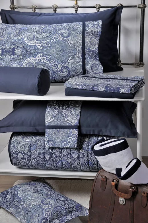 Σετ παπλωματοθήκη βαμβακοσατέν S846 Bombay Blue