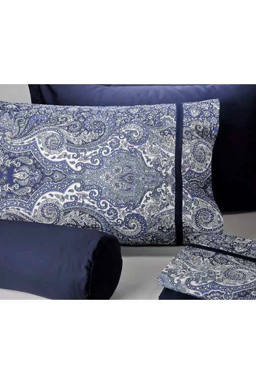 Σετ παπλωματοθήκη βαμβακοσατέν S846 Bombay Blue