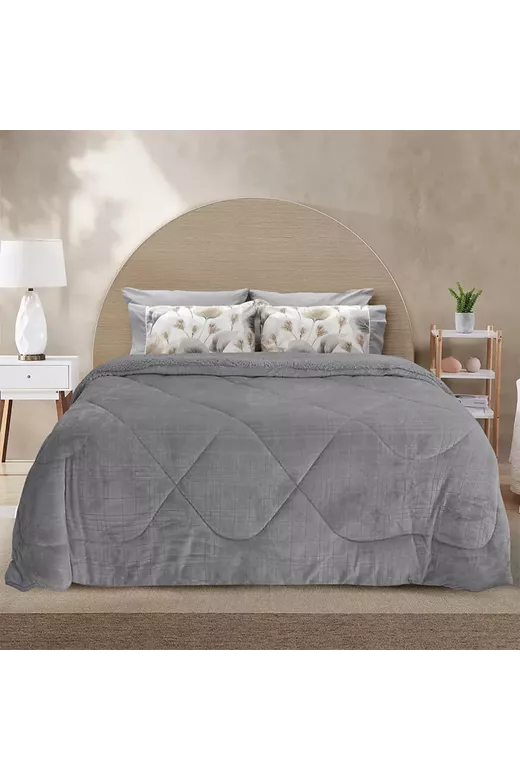 LINO ΚΟΥΒΕΡΤΟΠΑΠΛΩΜΑ DANIA GREY 220X240
