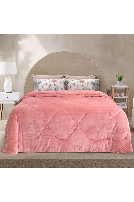 LINO ΚΟΥΒΕΡΤΟΠΑΠΛΩΜΑ DANIA OLD PINK 220X240