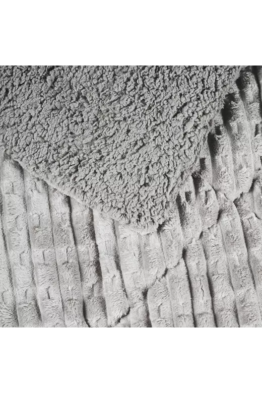 Κουβερτοπάπλωμα Μονό (160X230) Ribb Light Grey - MCDECOR