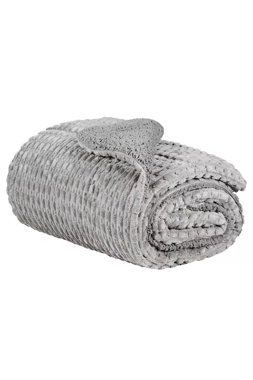 Κουβερτοπάπλωμα Μονό (160X230) Ribb Light Grey - MCDECOR