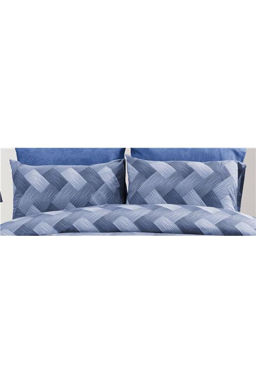 Μαξιλαροθήκη Εμπριμέ Αλκμήνη 454 50X70 Blue 70/30 Cott/Pol